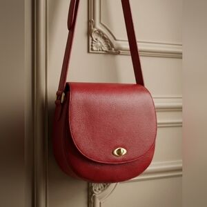 Vintage Coach Madison Carlyle Red And Gold 4401 Crossvofy Bag